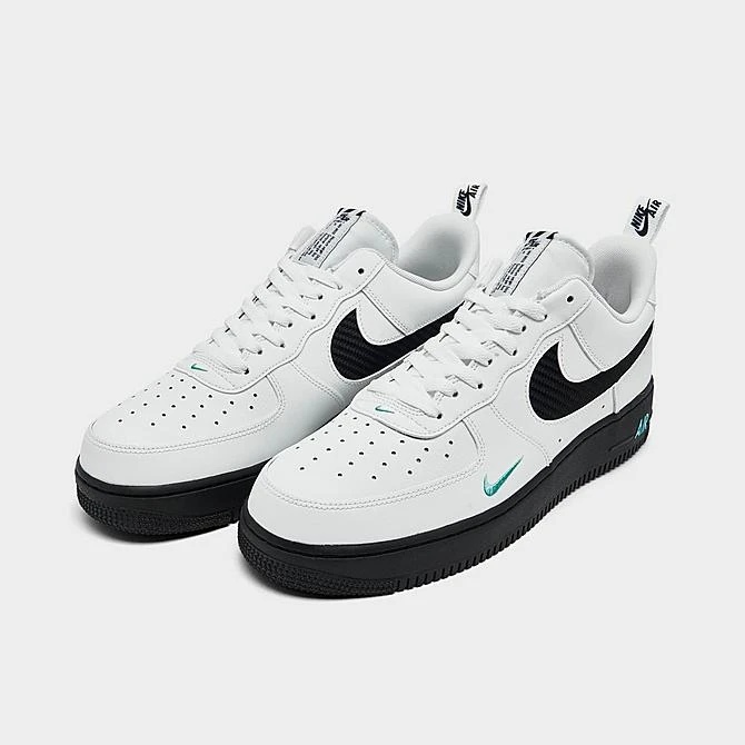 Men's Nike Air Force 1 '07 LV8 Carbon Fiber Casual Shoes White/White/Black/Washed Teal - DR0155 100 4 Men's Nike Air Force 1 '07 LV8 Carbon Fiber Casual Shoes White/White/Black/Washed Teal - DR0155 100 - Image 2