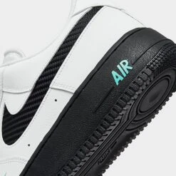 Men's Nike Air Force 1 '07 LV8 Carbon Fiber Casual Shoes White/White/Black/Washed Teal - DR0155 100 10 Men's Nike Air Force 1 '07 LV8 Carbon Fiber Casual Shoes White/White/Black/Washed Teal - DR0155 100 -Stealth Fit Shop DR0155 100 P3