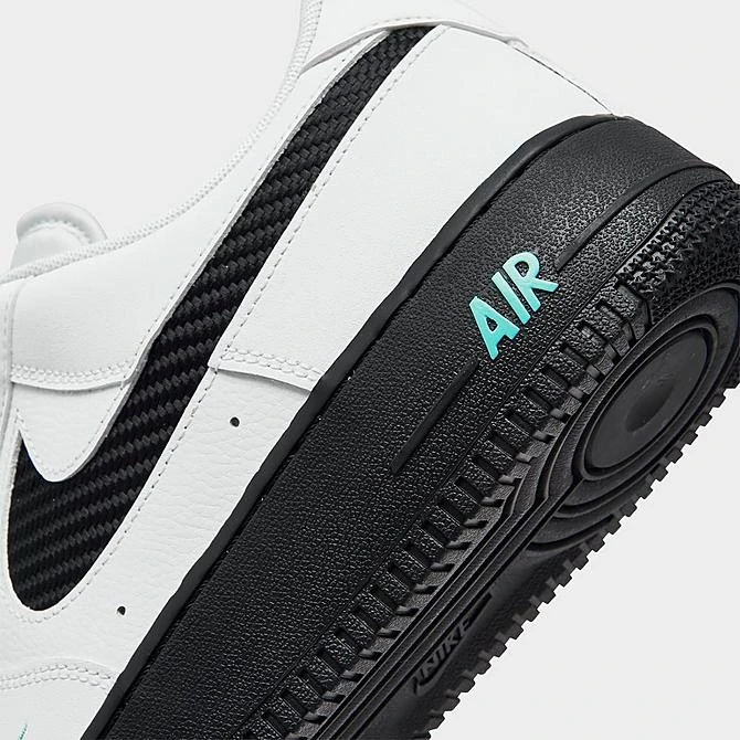 Men's Nike Air Force 1 '07 LV8 Carbon Fiber Casual Shoes White/White/Black/Washed Teal - DR0155 100 5 Men's Nike Air Force 1 '07 LV8 Carbon Fiber Casual Shoes White/White/Black/Washed Teal - DR0155 100 - Image 3