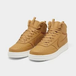 Men's Nike Court Vision Mid Winterized Casual Shoes Elemental Gold/Sail/Desert Ochre/Elemental Gold - DR7882 700 -Stealth Fit Shop DR7882 700 P2