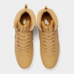 Men's Nike Court Vision Mid Winterized Casual Shoes Elemental Gold/Sail/Desert Ochre/Elemental Gold - DR7882 700 -Stealth Fit Shop DR7882 700 P5