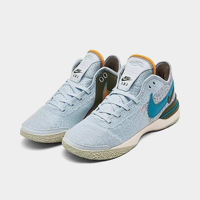 Nike Zoom LeBron NXXT Gen Basketball Shoes Blue Tint/Guava Ice/Medium Olive/Teal Nebula - DR8784 400 4 Nike Zoom LeBron NXXT Gen Basketball Shoes Blue Tint/Guava Ice/Medium Olive/Teal Nebula - DR8784 400 - Image 2