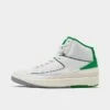 Nike Air Jordan Retro 2 Basketball Shoes White/Lucky Green/Sail/Light Steel Grey - DR8884 103 -Stealth Fit Shop DR8884 103 P1