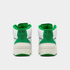 Nike Air Jordan Retro 2 Basketball Shoes White/Lucky Green/Sail/Light Steel Grey - DR8884 103 -Stealth Fit Shop DR8884 103 P4