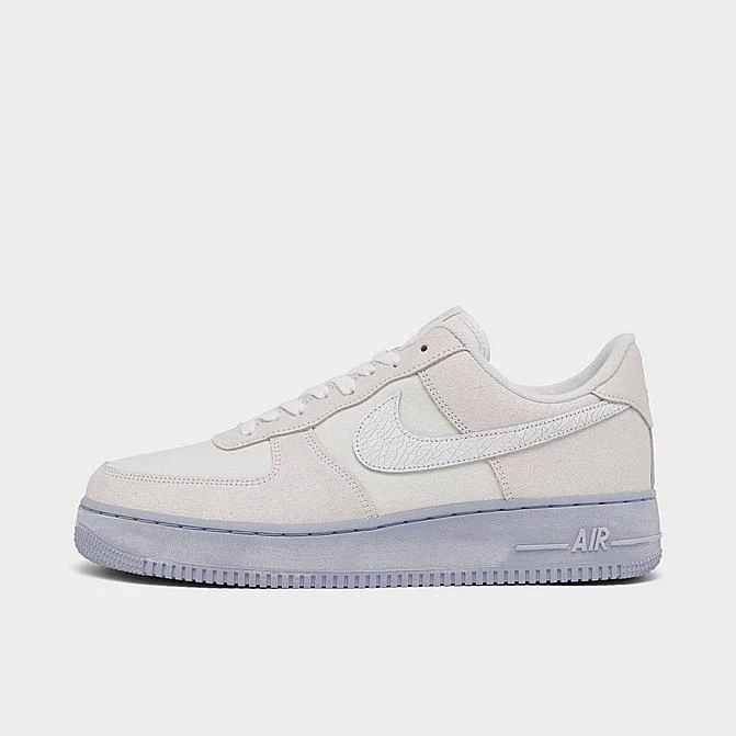 Men's Nike Air Force 1 '07 LV8 EMB SE Cracked Leather Casual Shoes Summit White/White/Blue Whisper - DV0787 100 3 Men's Nike Air Force 1 '07 LV8 EMB SE Cracked Leather Casual Shoes Summit White/White/Blue Whisper - DV0787 100