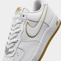 Men's Nike Air Force 1 Low Casual Shoes White/White/Bronzine - DV0788 104 -Stealth Fit Shop DV0788 104 P3