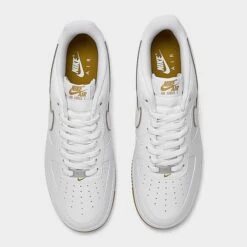 Men's Nike Air Force 1 Low Casual Shoes White/White/Bronzine - DV0788 104 -Stealth Fit Shop DV0788 104 P5