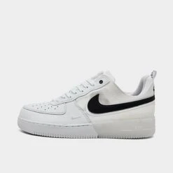 Men's Nike Air Force 1 React Casual Shoes White/Black - DV0808 101