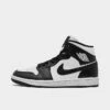 Nike Women's Air Jordan Retro 1 Mid Casual Shoes White/Black/White - DV0991 101 -Stealth Fit Shop DV0991 101 P1