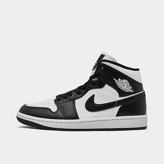 Nike Women's Air Jordan Retro 1 Mid Casual Shoes White/Black/White - DV0991 101 3 Nike Women's Air Jordan Retro 1 Mid Casual Shoes White/Black/White - DV0991 101