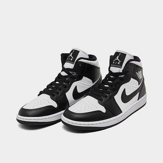 Nike Women's Air Jordan Retro 1 Mid Casual Shoes White/Black/White - DV0991 101 4 Nike Women's Air Jordan Retro 1 Mid Casual Shoes White/Black/White - DV0991 101 - Image 2