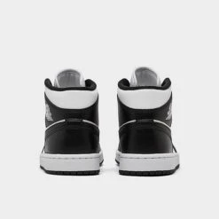Nike Women's Air Jordan Retro 1 Mid Casual Shoes White/Black/White - DV0991 101 11 Nike Women's Air Jordan Retro 1 Mid Casual Shoes White/Black/White - DV0991 101 -Stealth Fit Shop DV0991 101 P4
