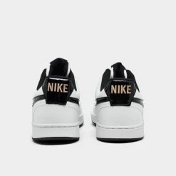 Men's Nike Court Vision Low Patent Leather Casual Shoes White/Black/Metallic Gold - DV1899 100 -Stealth Fit Shop DV1899 100 P4