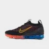 Men's Nike Air VaporMax 2021 Flyknit Running Shoes Black/Photo Blue/Bright Crimson/University Gold - DV2118 001 -Stealth Fit Shop DV2118 001 P1