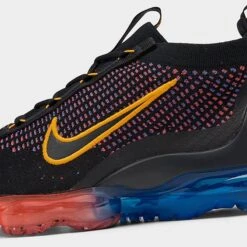 Men's Nike Air VaporMax 2021 Flyknit Running Shoes Black/Photo Blue/Bright Crimson/University Gold - DV2118 001 10 Men's Nike Air VaporMax 2021 Flyknit Running Shoes Black/Photo Blue/Bright Crimson/University Gold - DV2118 001 -Stealth Fit Shop DV2118 001 P3