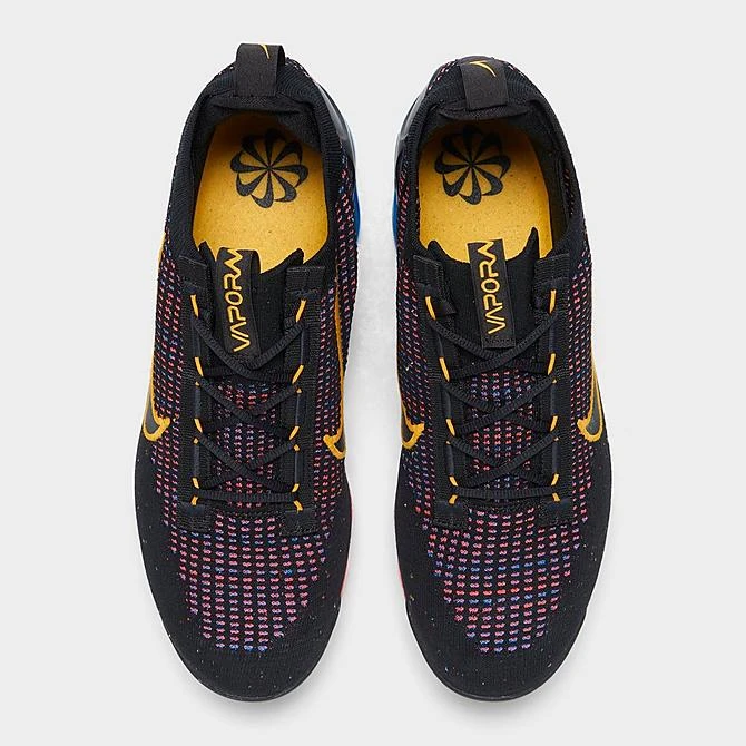 Men's Nike Air VaporMax 2021 Flyknit Running Shoes Black/Photo Blue/Bright Crimson/University Gold - DV2118 001 7 Men's Nike Air VaporMax 2021 Flyknit Running Shoes Black/Photo Blue/Bright Crimson/University Gold - DV2118 001 - Image 5