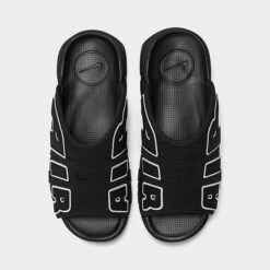 Men's Nike Air More Uptempo Slide Sandals Black/Black/Clear/White - DV2137 001 12 Men's Nike Air More Uptempo Slide Sandals Black/Black/Clear/White - DV2137 001 -Stealth Fit Shop DV2137 001 P5