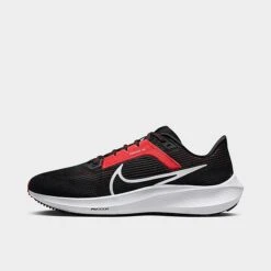 Men's Nike Air Zoom Pegasus 40 Running Shoes Black/Light Crimson/White - DV3853 003
