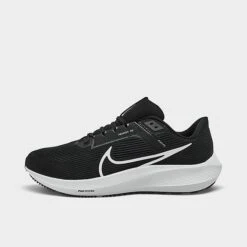 Men's Nike Air Zoom Pegasus 40 Running Shoes (Extra Wide Width) Black/Iron Grey/White - DV7480 001
