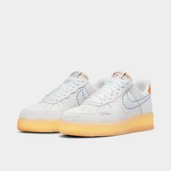 Men's Nike Air Force 1 '07 LV8 SE Casual Shoes White/Safety Orange/Lilac/University Blue - DX2344 100 -Stealth Fit Shop DX2344 100 P2