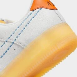 Men's Nike Air Force 1 '07 LV8 SE Casual Shoes White/Safety Orange/Lilac/University Blue - DX2344 100 -Stealth Fit Shop DX2344 100 P3