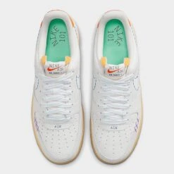 Men's Nike Air Force 1 '07 LV8 SE Casual Shoes White/Safety Orange/Lilac/University Blue - DX2344 100 -Stealth Fit Shop DX2344 100 P5