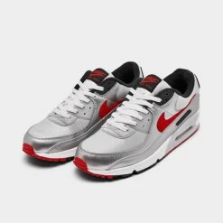 Men's Nike Air Max 90 Casual Shoes Photon Dust/Metallic Silver/Black/University Red - DX4233 001 -Stealth Fit Shop DX4233 001 P2