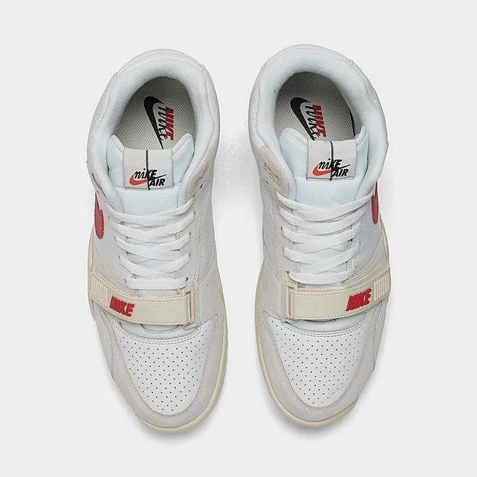 Men's Nike Air Trainer 1 Mid SE Split Casual Shoes White/University Red/Black/Coconut Milk - DZ2547 100 7 Men's Nike Air Trainer 1 Mid SE Split Casual Shoes White/University Red/Black/Coconut Milk - DZ2547 100 - Image 5