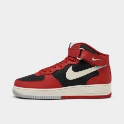 Men's Nike Air Force 1 Mid '07 SE Split Casual Shoes Black/Coconut Milk/Light Silver/University Red/Black - DZ2554 001