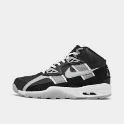 Men's Nike Air Trainer SC High Training Shoes Black/Light Smoke Grey/Cool Grey/White - DZ4405 001