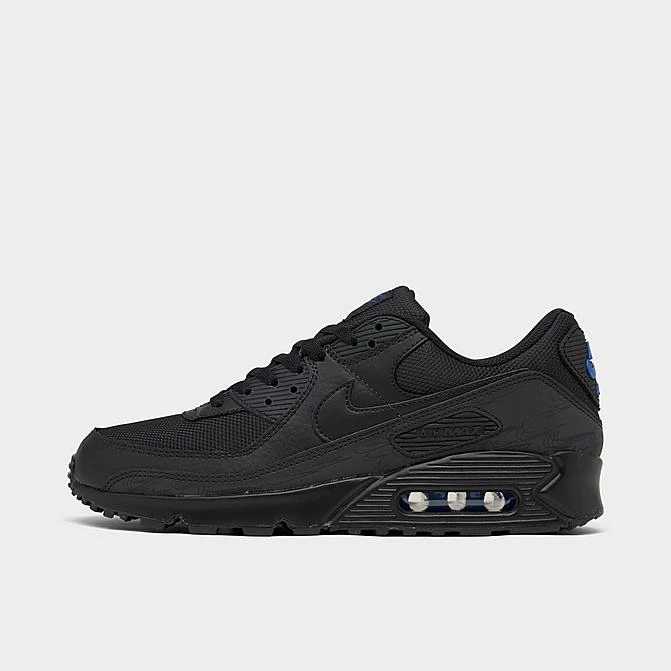 Men's Nike Air Max 90 Casual Shoes Black/Black/Dark Marina Blue - DZ4504 001 3 Men's Nike Air Max 90 Casual Shoes Black/Black/Dark Marina Blue - DZ4504 001