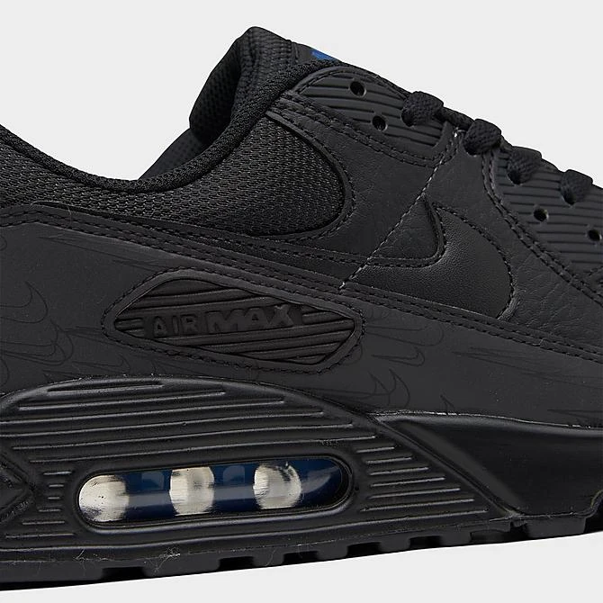 Men's Nike Air Max 90 Casual Shoes Black/Black/Dark Marina Blue - DZ4504 001 5 Men's Nike Air Max 90 Casual Shoes Black/Black/Dark Marina Blue - DZ4504 001 - Image 3