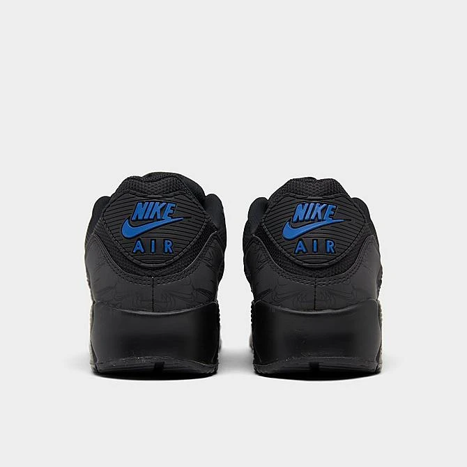 Men's Nike Air Max 90 Casual Shoes Black/Black/Dark Marina Blue - DZ4504 001 6 Men's Nike Air Max 90 Casual Shoes Black/Black/Dark Marina Blue - DZ4504 001 - Image 4