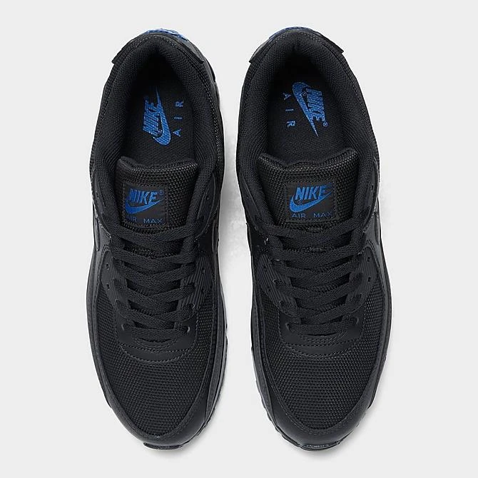 Men's Nike Air Max 90 Casual Shoes Black/Black/Dark Marina Blue - DZ4504 001 7 Men's Nike Air Max 90 Casual Shoes Black/Black/Dark Marina Blue - DZ4504 001 - Image 5