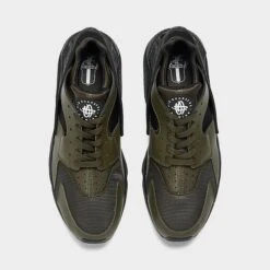 Men's Nike Air Huarache Casual Shoes Cargo Khaki/Cargo Khaki/White/Black - DZ4506 300 -Stealth Fit Shop DZ4506 300 P5