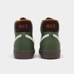 Men's Nike Blazer Mid 77 Premium Vintage Casual Shoes Army Olive/Summit White/Campfire Orange - DZ5176 300 -Stealth Fit Shop DZ5176 300 P4