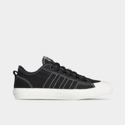 Men's Adidas Originals Nizza RF Casual Shoes Black/White/Off White - EE5599 001