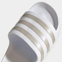 Men's Adidas Adilette Aqua Slide Sandals White/Platinum Metallic/White - EF1730 100 10 Men's Adidas Adilette Aqua Slide Sandals White/Platinum Metallic/White - EF1730 100 -Stealth Fit Shop EF1730 100 P3