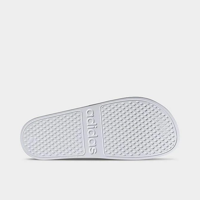 Men's Adidas Adilette Aqua Slide Sandals White/Platinum Metallic/White - EF1730 100 8 Men's Adidas Adilette Aqua Slide Sandals White/Platinum Metallic/White - EF1730 100 - Image 6