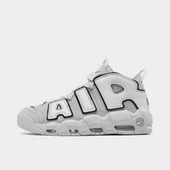 Men's Nike Air More Uptempo '96 Basketball Shoes Photon Dust/White/Black/Metallic Silver - FB3021 001