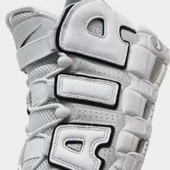 Men's Nike Air More Uptempo '96 Basketball Shoes Photon Dust/White/Black/Metallic Silver - FB3021 001 -Stealth Fit Shop FB3021 001 P3