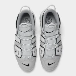 Men's Nike Air More Uptempo '96 Basketball Shoes Photon Dust/White/Black/Metallic Silver - FB3021 001 -Stealth Fit Shop FB3021 001 P5