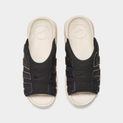 Men's Nike Air More Uptempo Slide Sandals Black/Multi-Color/Sanddrift/Clear - FB7799 001 -Stealth Fit Shop FB7799 001 P5