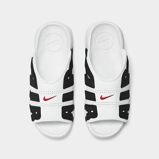 Men's Nike Air More Uptempo Slide Sandals White/Black/Varsity Red - FB7815 100 7 Men's Nike Air More Uptempo Slide Sandals White/Black/Varsity Red - FB7815 100 - Image 5