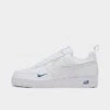 Men's Nike Air Force 1 '07 LV8 SE Reflective Swoosh Casual Shoes White/White/Dark Marina Blue - FB8971 100 -Stealth Fit Shop FB8971 100 P1