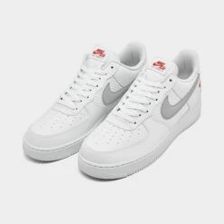 Men's Nike Air Force 1 Low SE Mini Swoosh Casual Shoes White/Wolf Grey/Picante Red - FD0666 100 -Stealth Fit Shop FD0666 100 P2