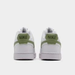 Men's Nike Court Vision Low Next Nature Casual Shoes White/Oil Green/Medium Olive - FD0781 100 -Stealth Fit Shop FD0781 100 P4