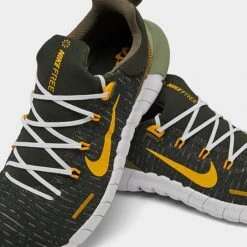 Men's Nike Free Run 5.0 Running Shoes Sequoia/University Gold/Oil Green/Med Olive/White/Black - FD0786 300 -Stealth Fit Shop FD0786 300 P3