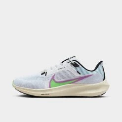 Men's Nike Air Zoom Pegasus 40 Running Shoes White/Multicolor/Pale Ivory - FJ1051 100
