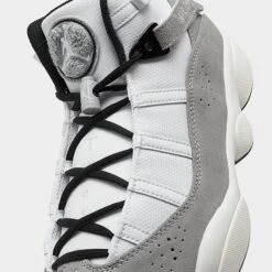 Nike Men's Air Jordan 6 Rings Basketball Shoes Light Smoke Grey/Black/Sail/White - FJ4650 077 -Stealth Fit Shop FJ4650 077 P3